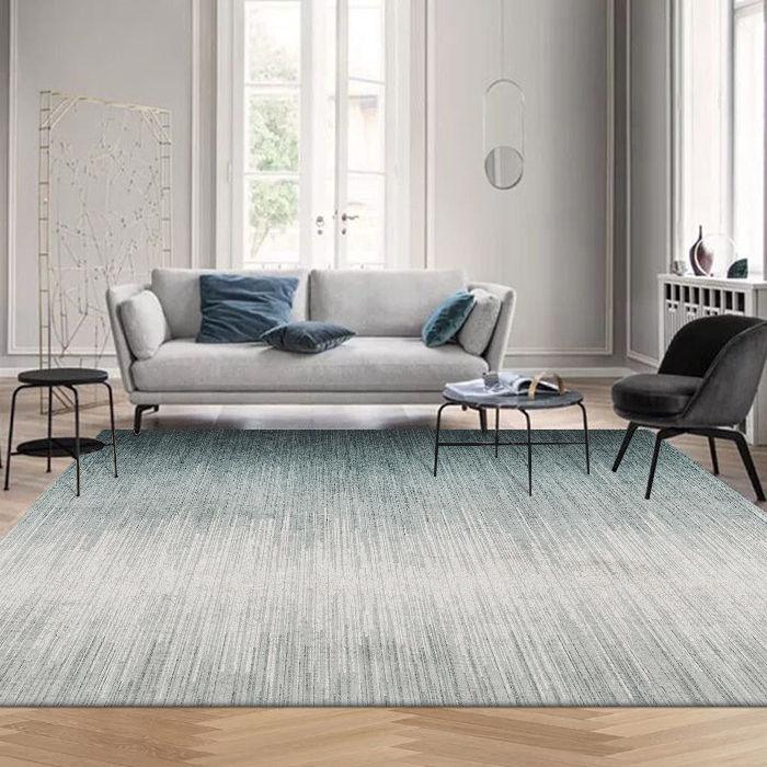 Tapis moderne gris et bleu