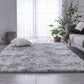 Tapis poil long gris