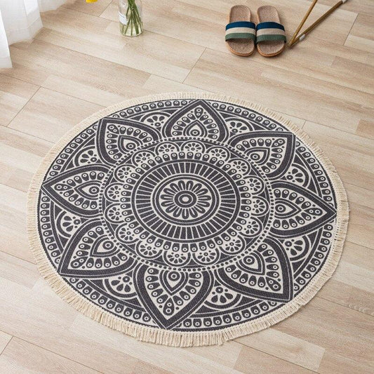 tapis rond graphique