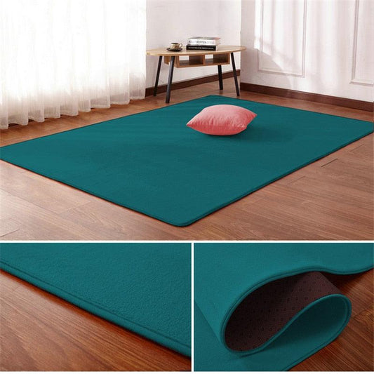 tapis bleu petrole