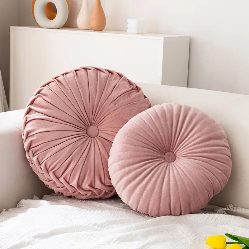 Coussin rond velour