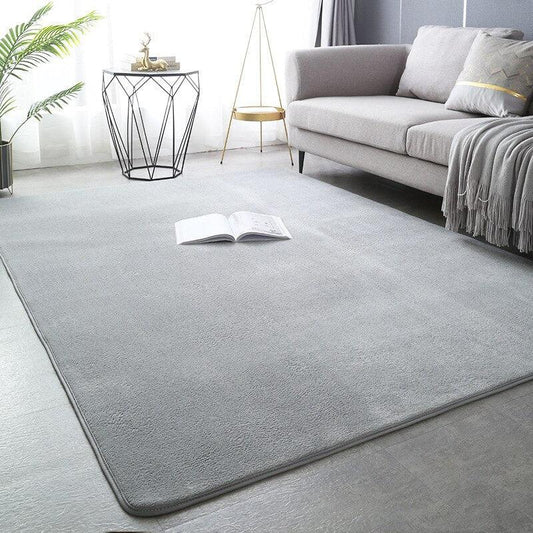 Tapis design gris clair poil ras