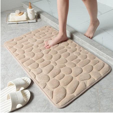 Tapis de bain beige