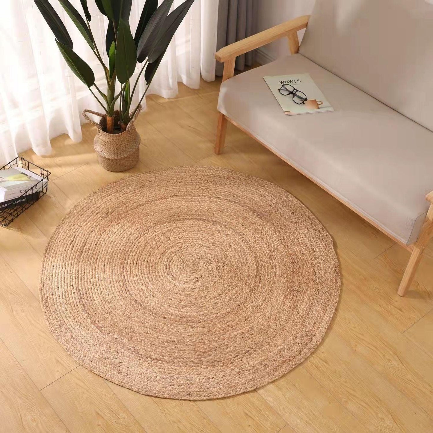 tapis rond jute