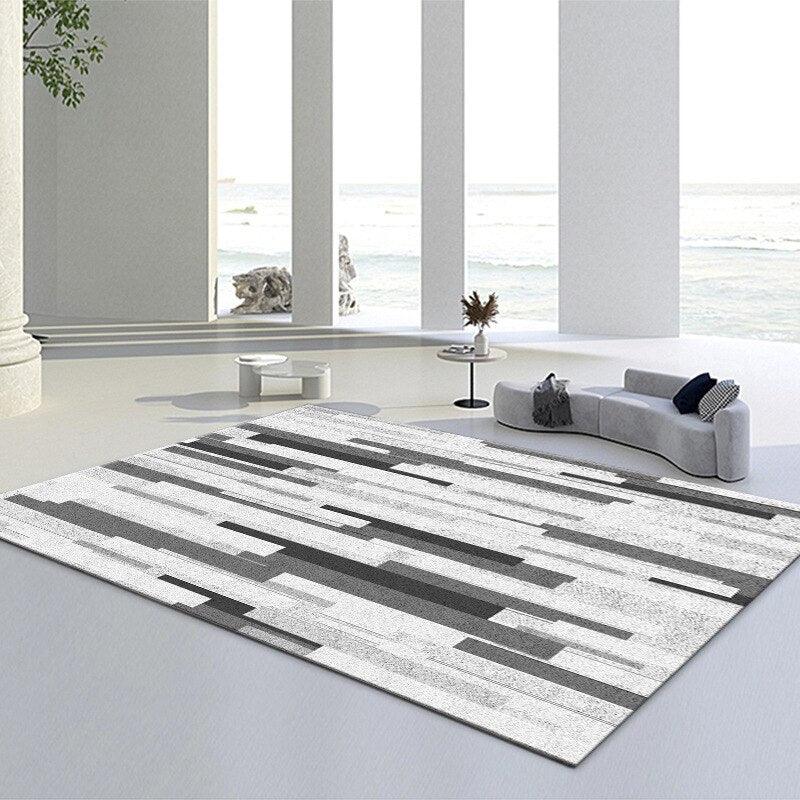 tapis gris noir blanc