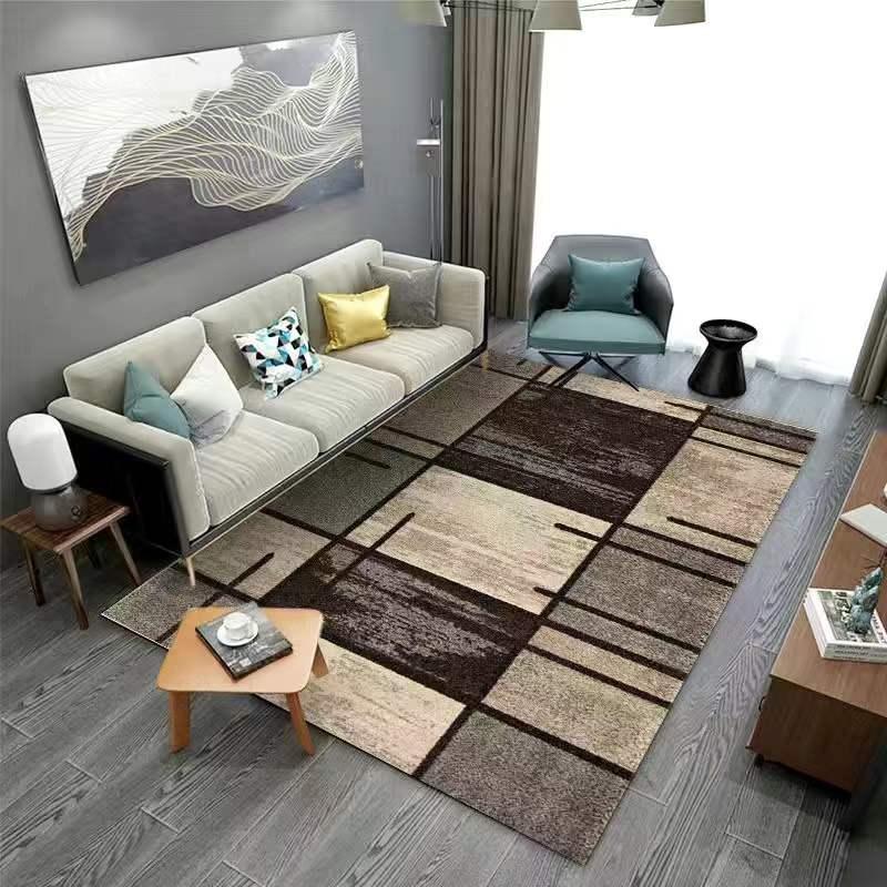 Tapis beige et noir