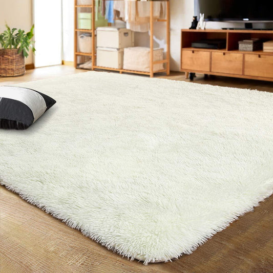 tapis doux beige