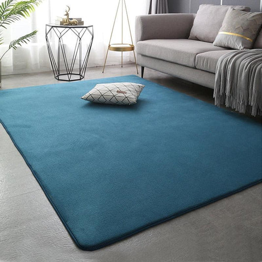 tapis bleu canard