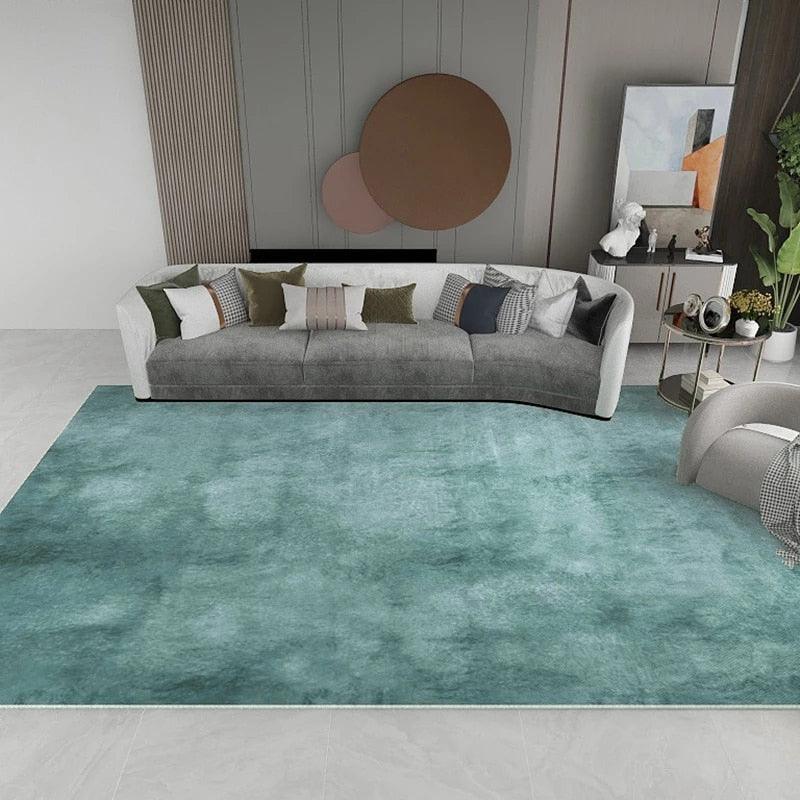 tapis bleu vert