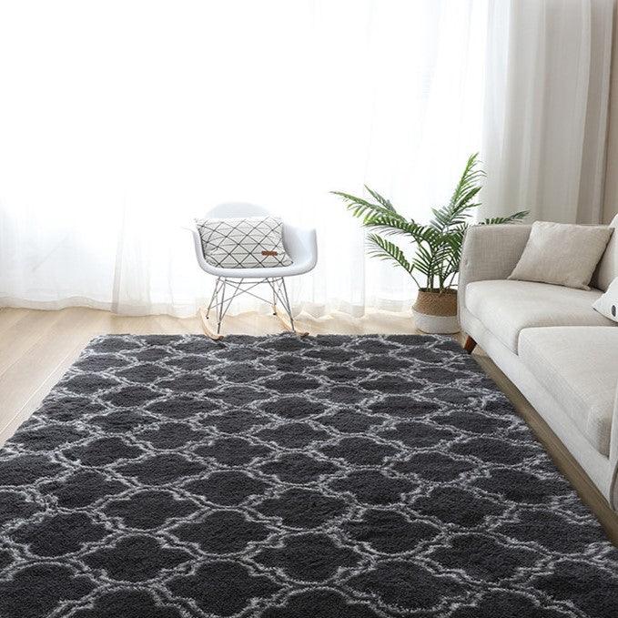 tapis noir pour salon