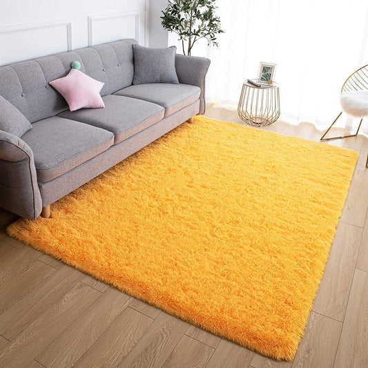 tapis jaune moutarde