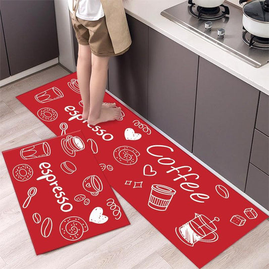 tapis cuisine rouge