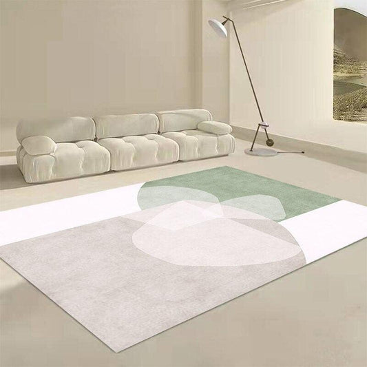 Tapis gris et vert