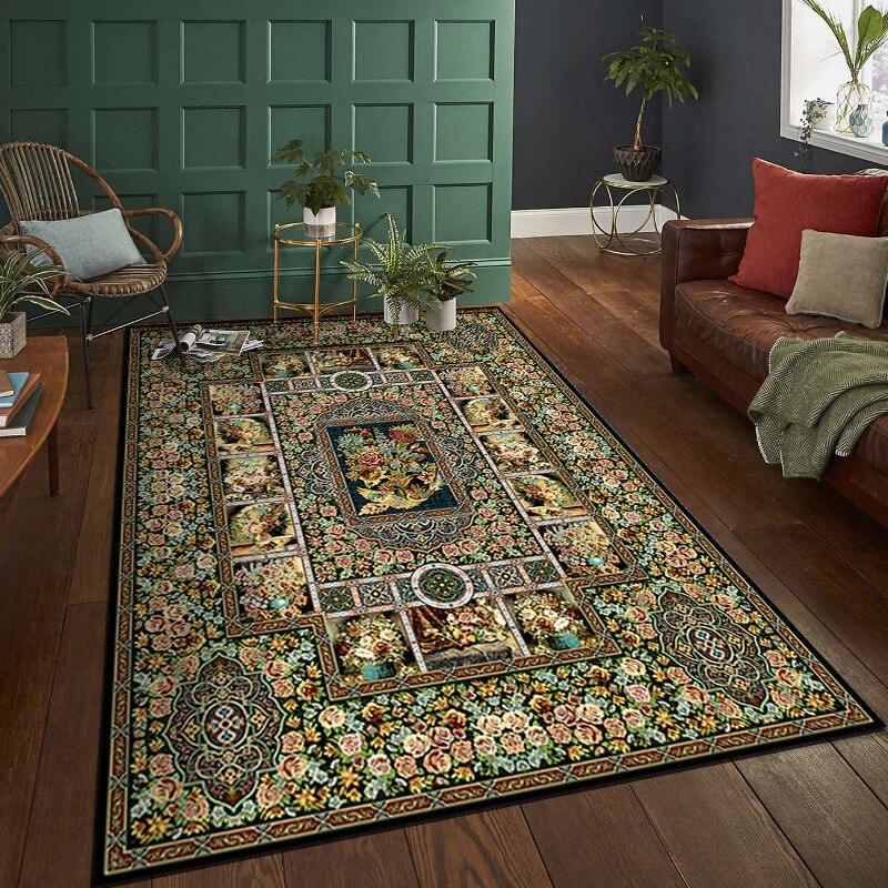 tapis vintage vert