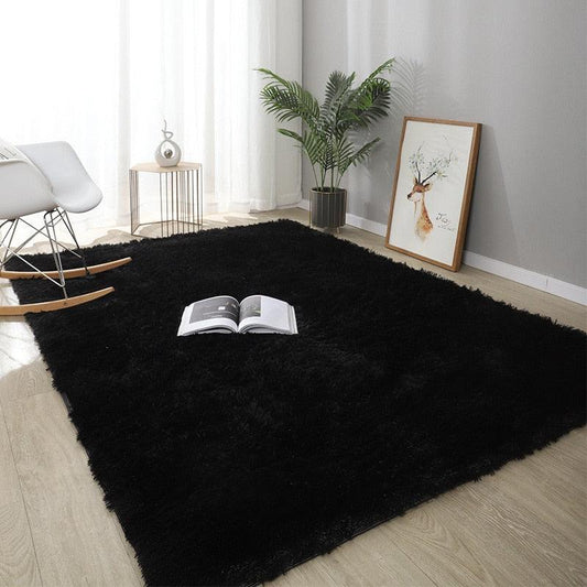 Tapis de salon noir grande taille