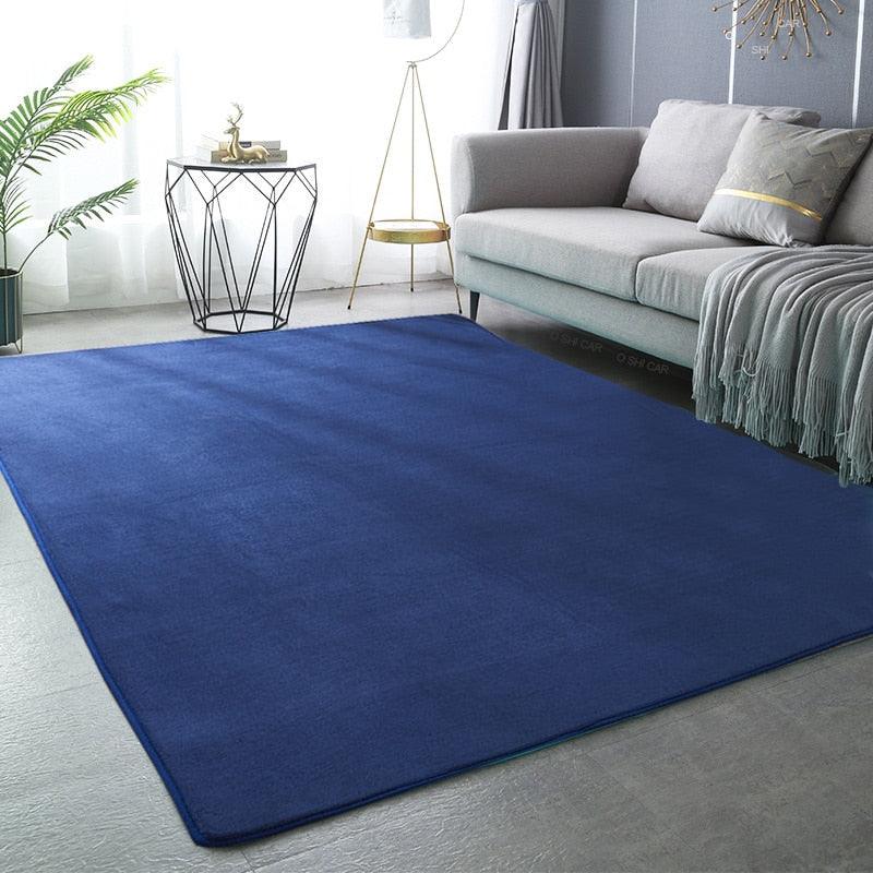 tapis bleu marine