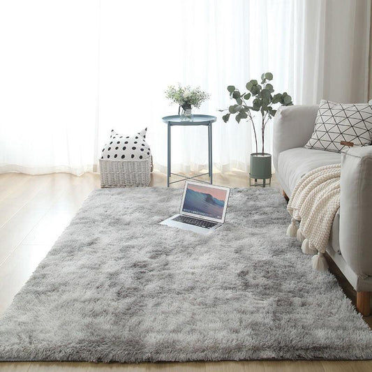 Tapis moelleux gris