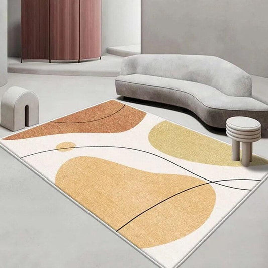 tapis jaune et blanc