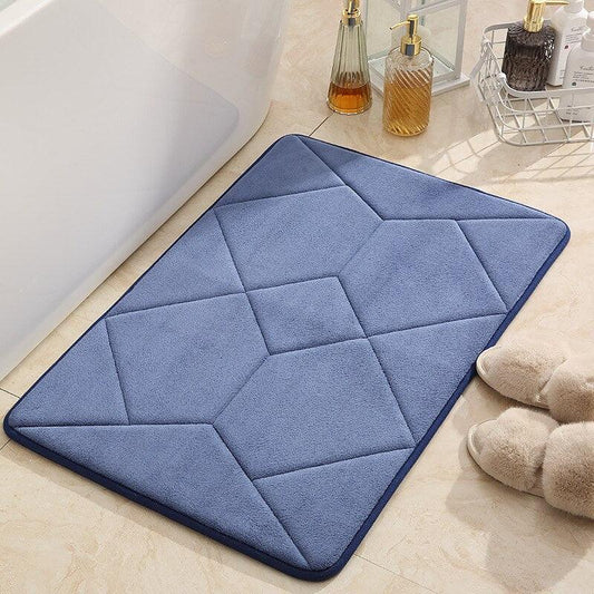 tapis de bain bleu marine